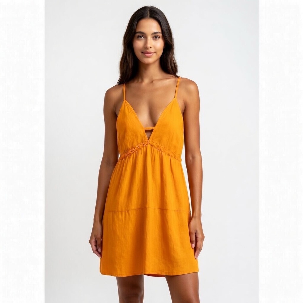 Women’s Wild Fable Mango Orange Flip Flop Dress - Skater Dress